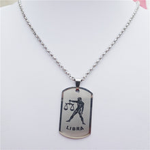 Load image into Gallery viewer, Zodiac 12 Horoscope Pendant Stainless Steel Constellations Necklace Jewerly For Men Women
