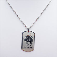 Load image into Gallery viewer, Zodiac 12 Horoscope Pendant Stainless Steel Constellations Necklace Jewerly For Men Women